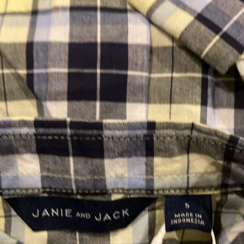 NWT- The Madras Plaid Shirt by Janie and Jack